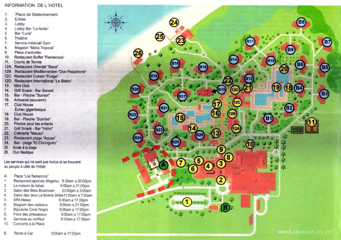 Melia Jardines del Rey - map Cayo Coco - Melia Jardines del Rey - map