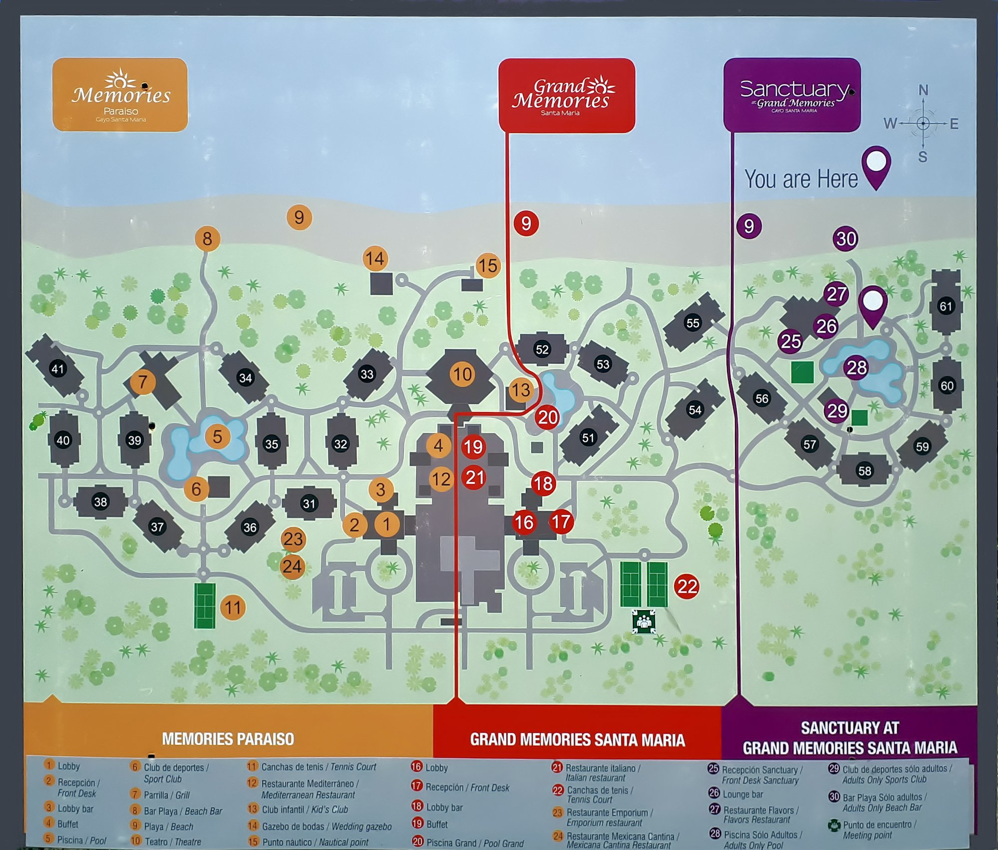 Sanctuary at Grand Memories Santa Maria - map Cayo Santa Maria - Sanctuary at Grand Memories Santa Maria - map