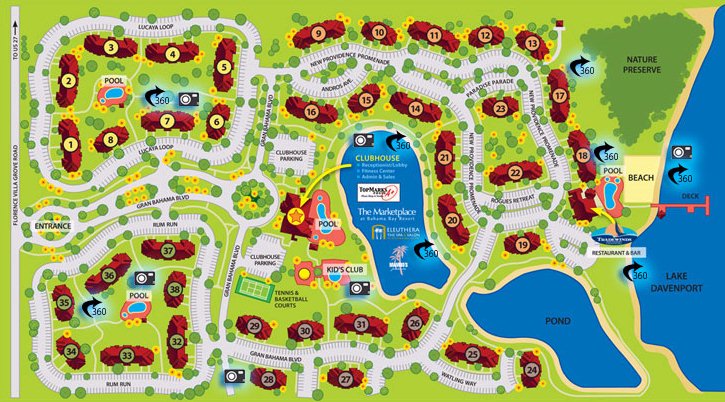 Bahama Bay Resort map 1 Florida Central - Bahama Bay Resort - map