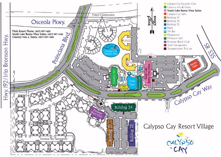 Calypso Cay Resort Village map 1 Florida Central - Calypso Cay Resort Village - map