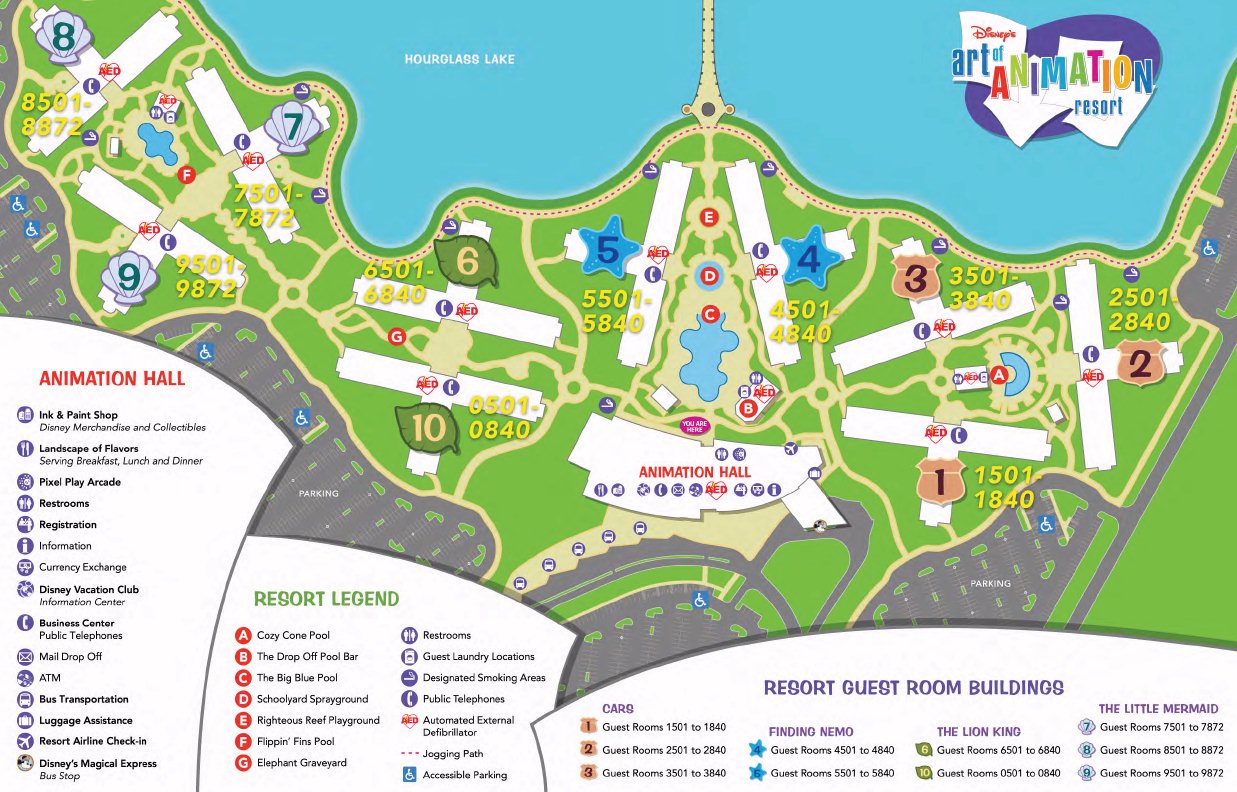 Disney's Art of Animation Resort map 1 Florida Central - Disney's Art of Animation Resort - map