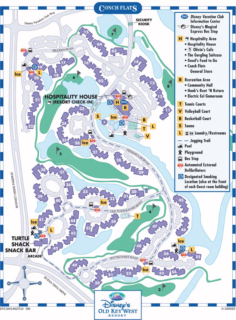 Disney's Old Key West Resort map 1 Florida Central - Disney's Old Key West Resort - map