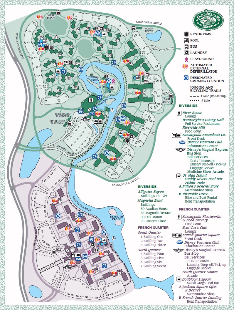 Disney's Port Orleans Resort map 1 Florida Central - Disney's Port Orleans Resort - map