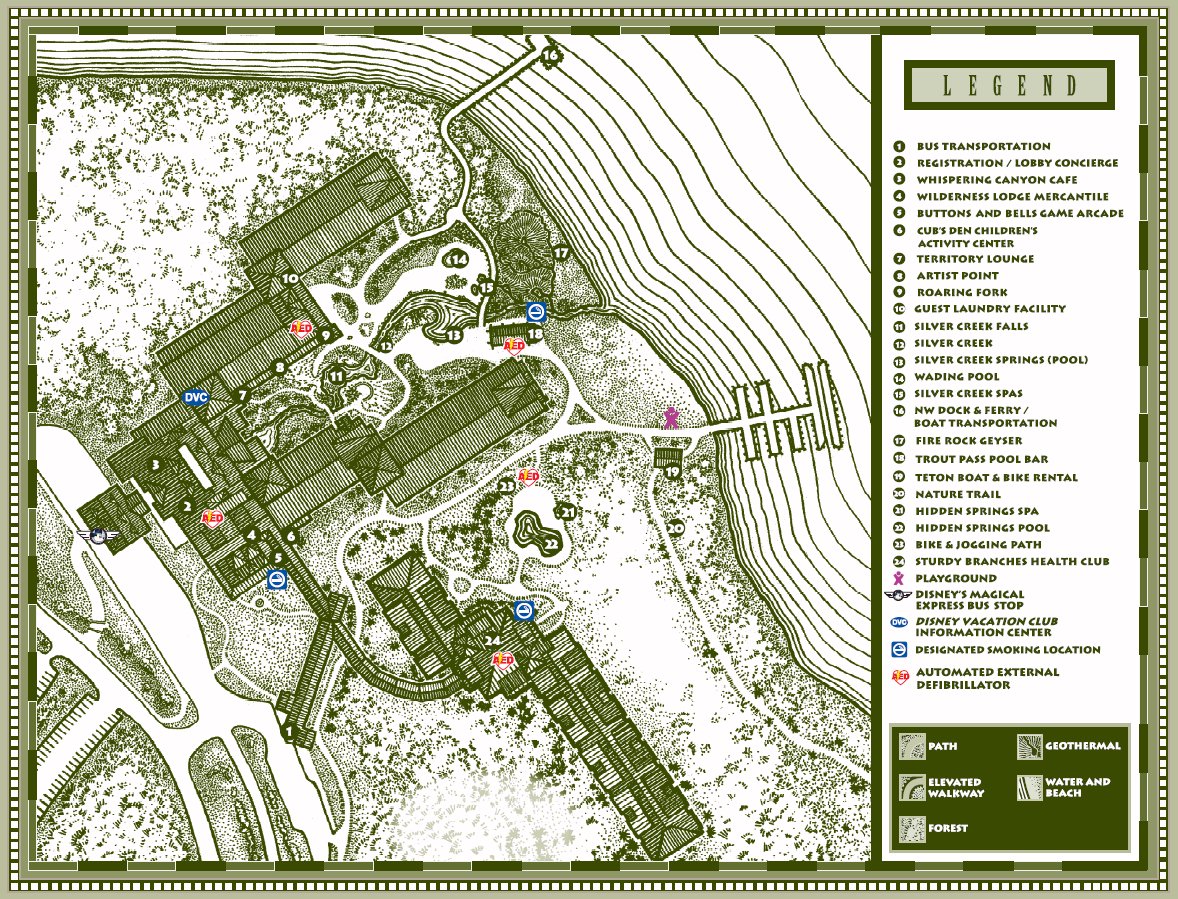 Disney's Wilderness Lodge and Villas map 1 Florida Central - Disney's Wilderness Lodge and Villas - map