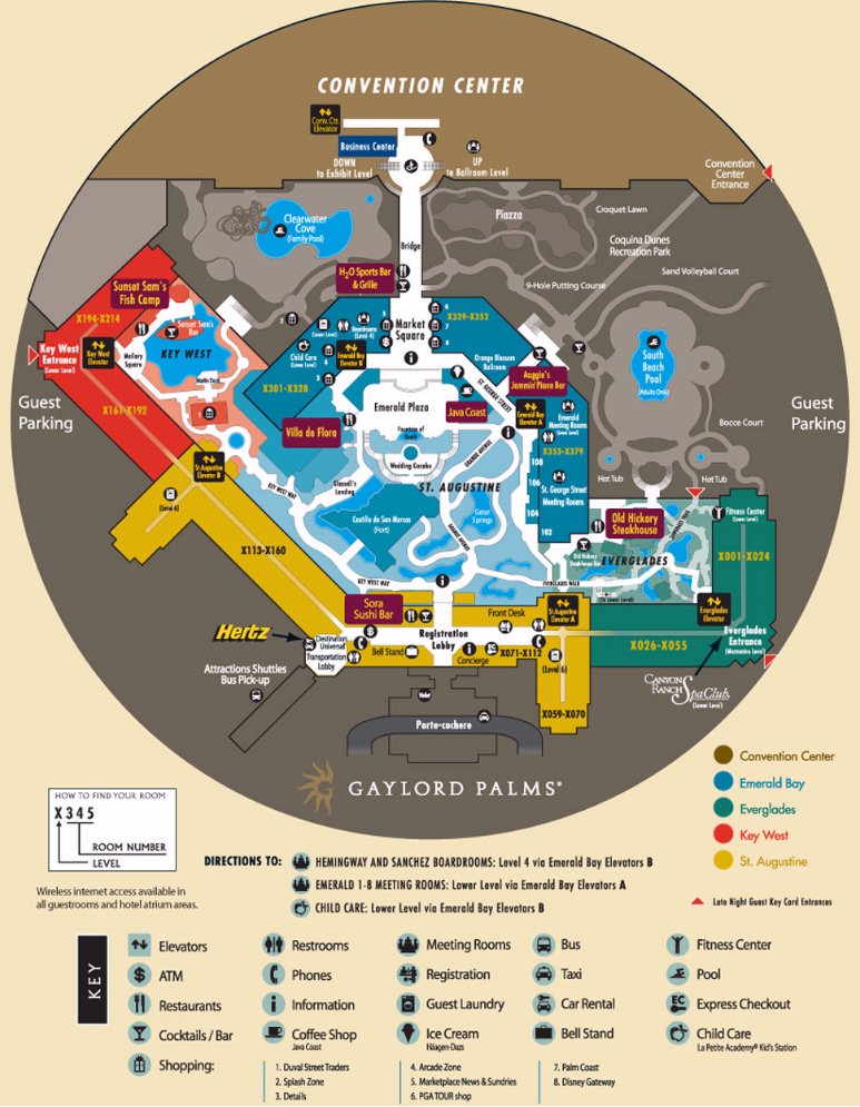 Gaylord Palms Resort map 1 Florida Central - Gaylord Palms Resort - map
