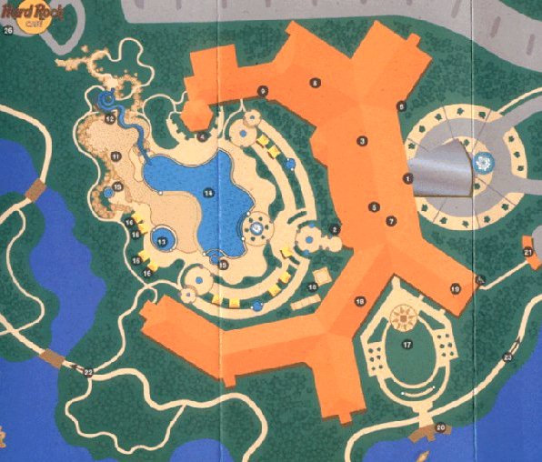 Hard Rock Hotel at Universal Orlando map 1 Florida Central - Hard Rock Hotel at Universal Orlando - map