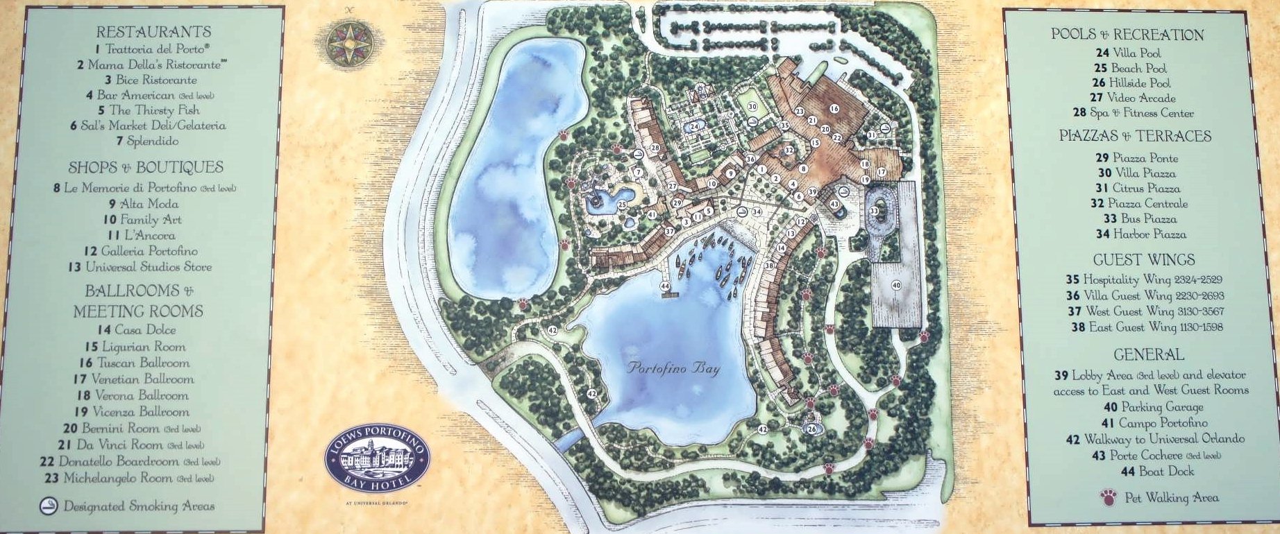 Loews Portofino Bay Hotel at Universal - Florida Central Loews Portofino Bay Hotel At Universal Orlando Map 