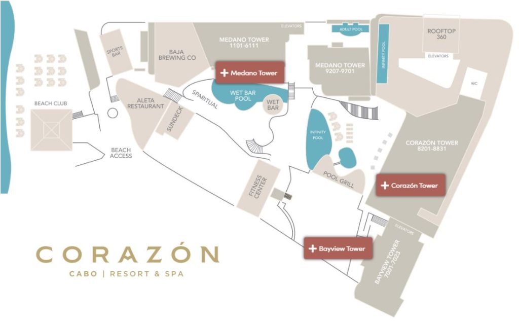 Corazon Cabo Resort Spa - map Los Cabos - Corazon Cabo Resort Spa - map