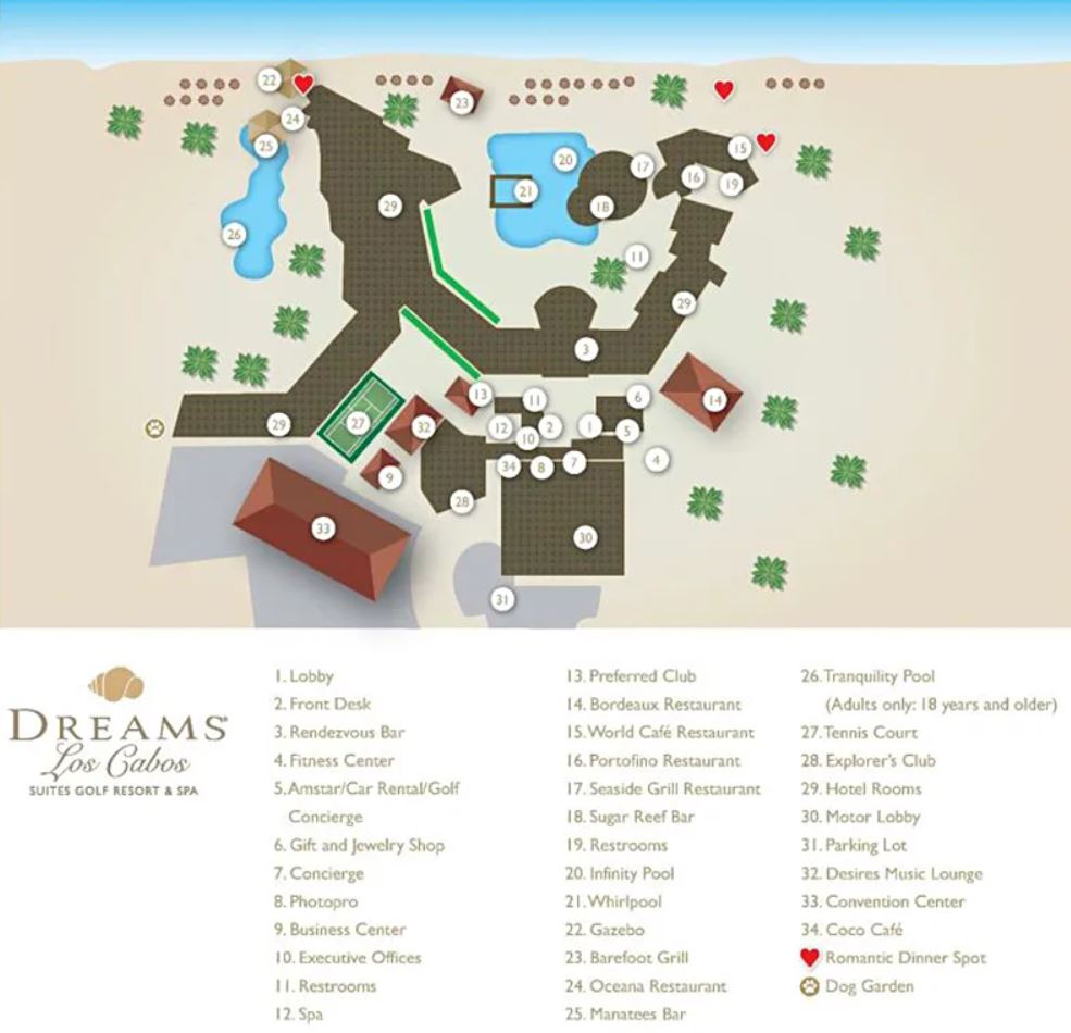 Dreams Los Cabos Suites Golf Resort Spa - map Los Cabos - Dreams Los Cabos Suites Golf Resort Spa - map