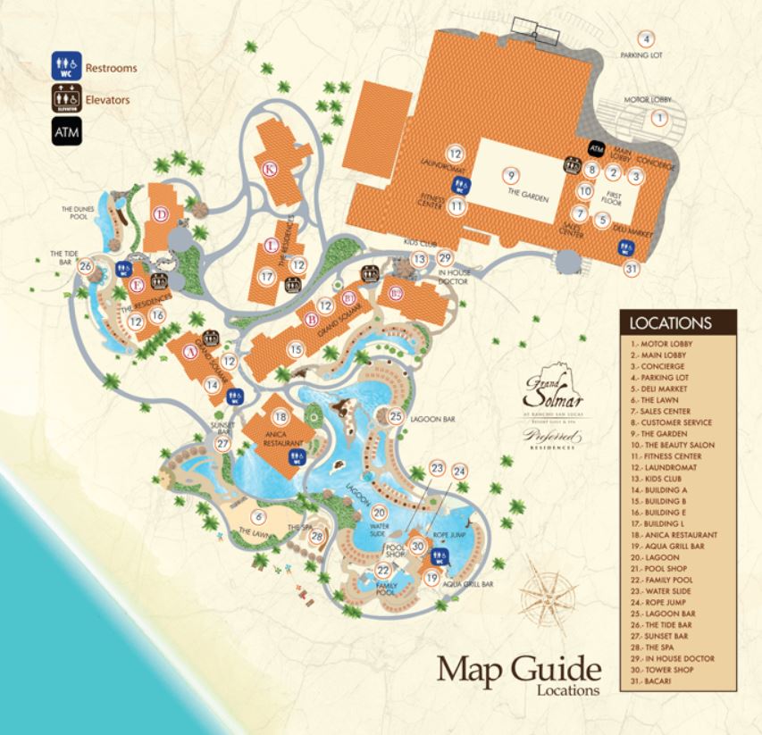 Grand Solmar at Rancho San Lucas Resort Golf Spa - map Los Cabos - Grand Solmar at Rancho San Lucas Resort Golf Spa - map