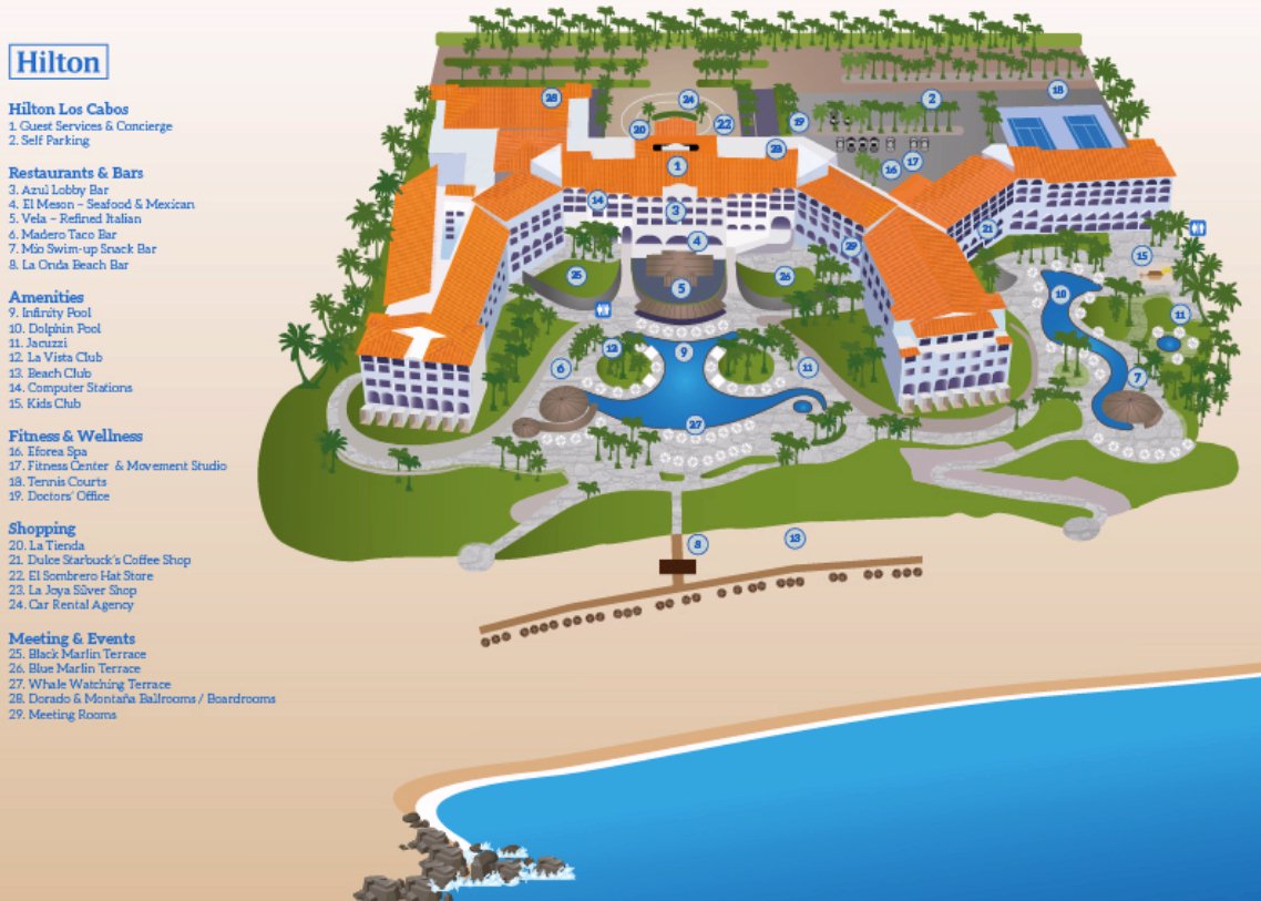 Hilton Los Cabos Beach Golf Resort - map Los Cabos - Hilton Los Cabos Beach Golf Resort - map
