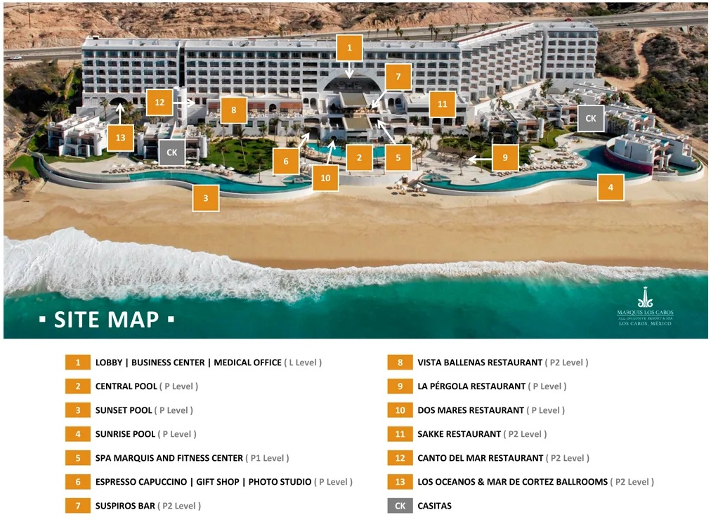 Los Cabos - Marquis Los Cabos Resort - map Los Cabos - Marquis Los Cabos Resort - map