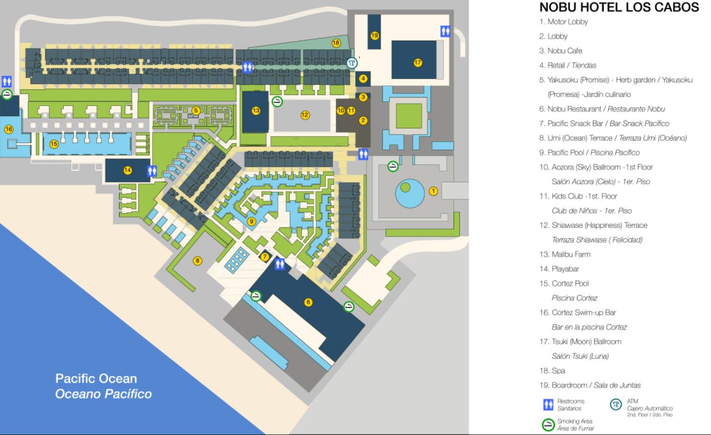 Nobu Hotel Los Cabos - map Los Cabos - Nobu Hotel Los Cabos - map
