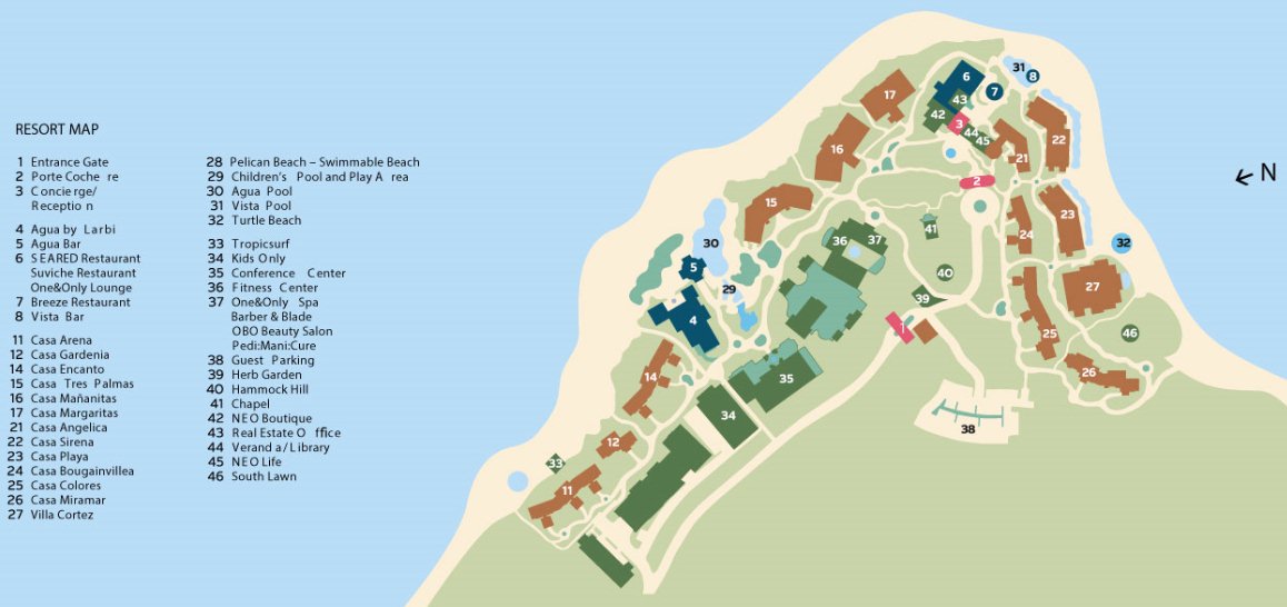 One Only Palmilla - map Los Cabos - One Only Palmilla - map