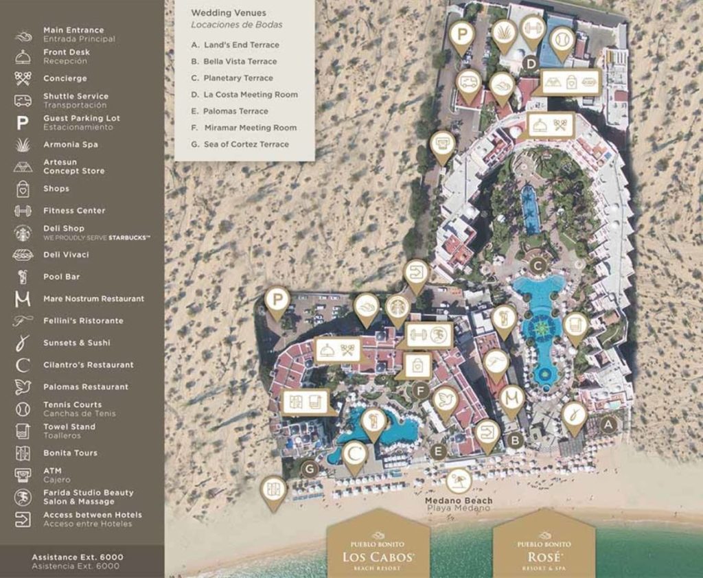 Los Cabos - Pueblo Bonito Los Cabos Beach Resort - map