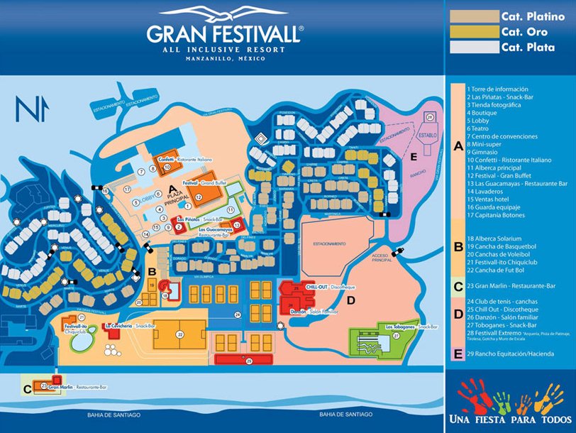 Gran Festivall All Inclusive Resort - map Manzanillo - Gran Festivall All Inclusive Resort - map