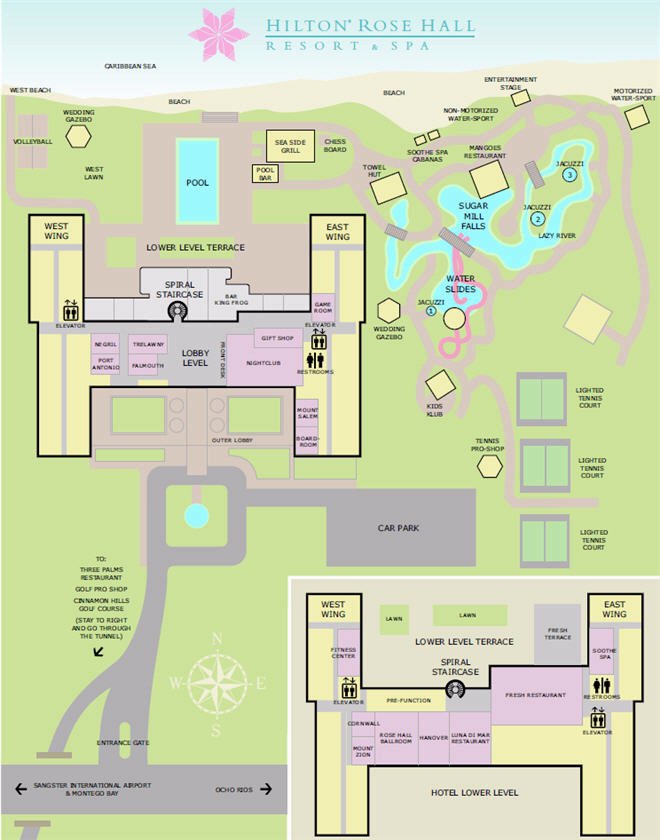 Hilton Rose Hall Resort & Spa map 1 Montego Bay - Hilton Rose Hall Resort & Spa - map