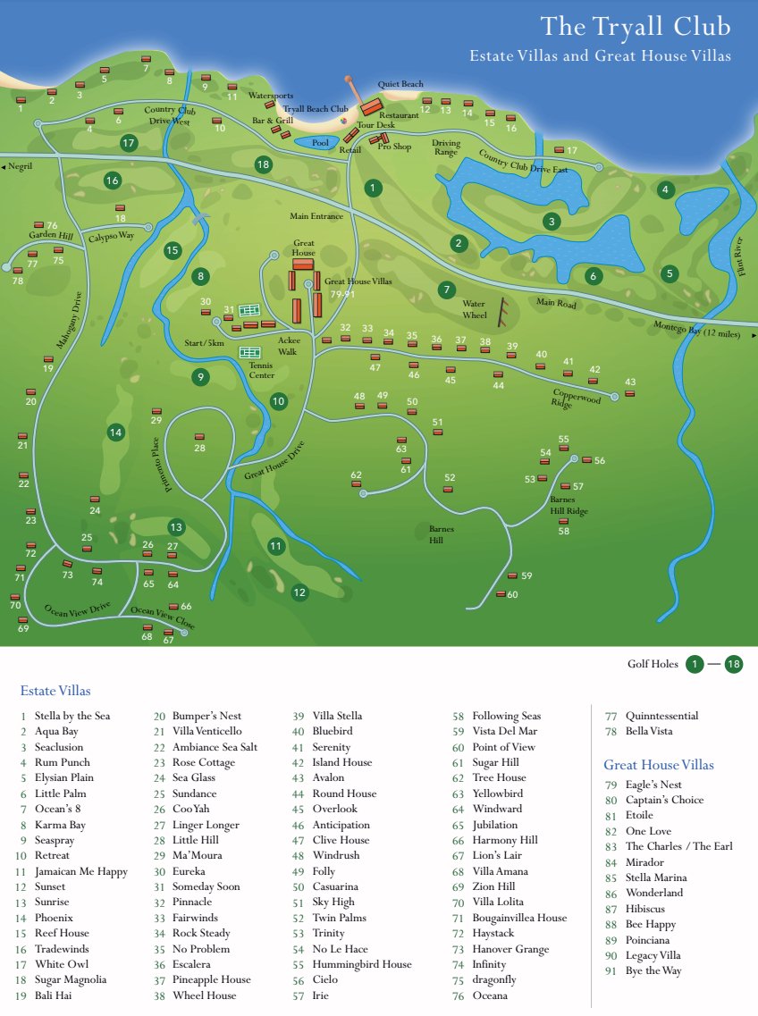 The Tryall Club map 1 Montego Bay - The Tryall Club - mapMontego Bay - The Tryall Club - map