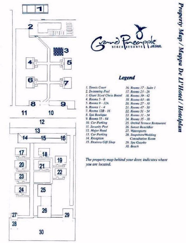 Grand Pineapple Beach Negril map - Negril Grand Pineapple Beach Negril Map 