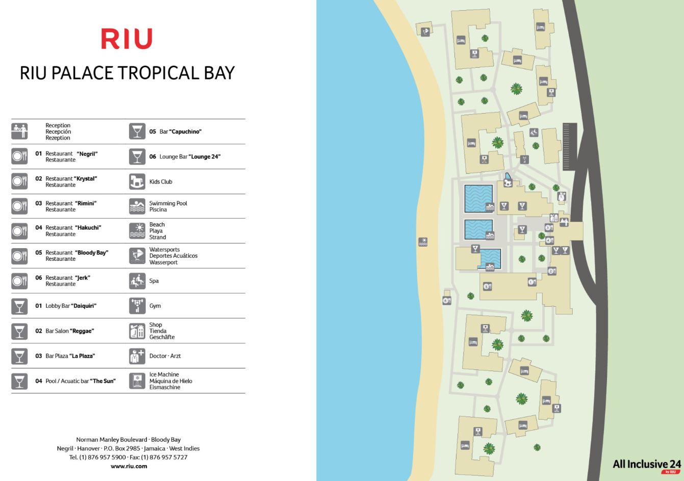 Riu Palace Tropical Bay map 1 Negril - Riu Palace Tropical Bay - map