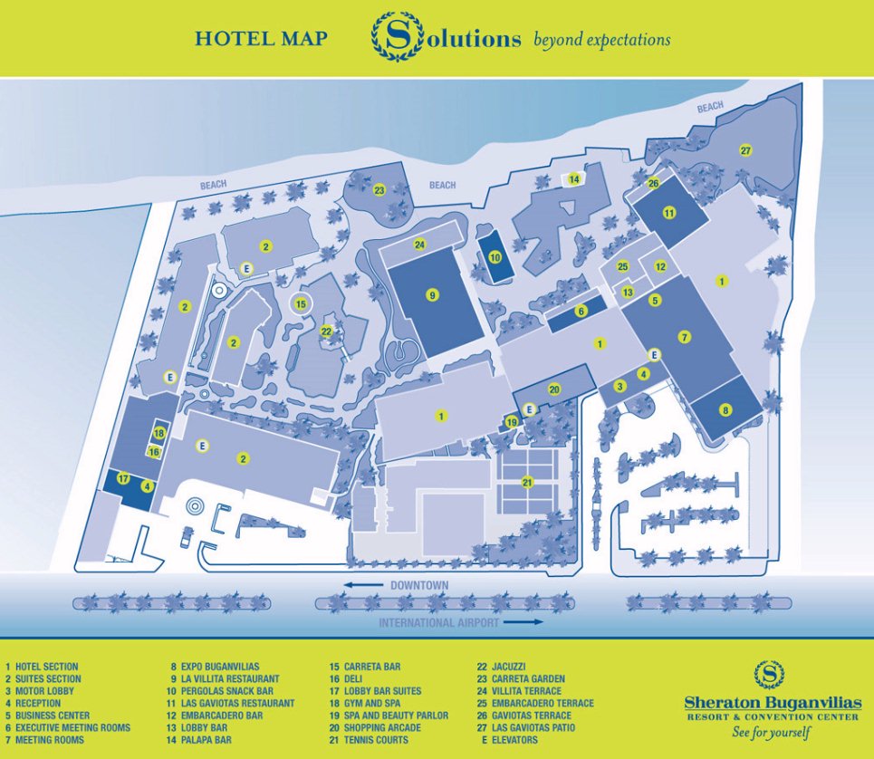 Sheraton Buganvillas Resort map 1 Puerto Vallarta - Sheraton Buganvillas Resort - map
