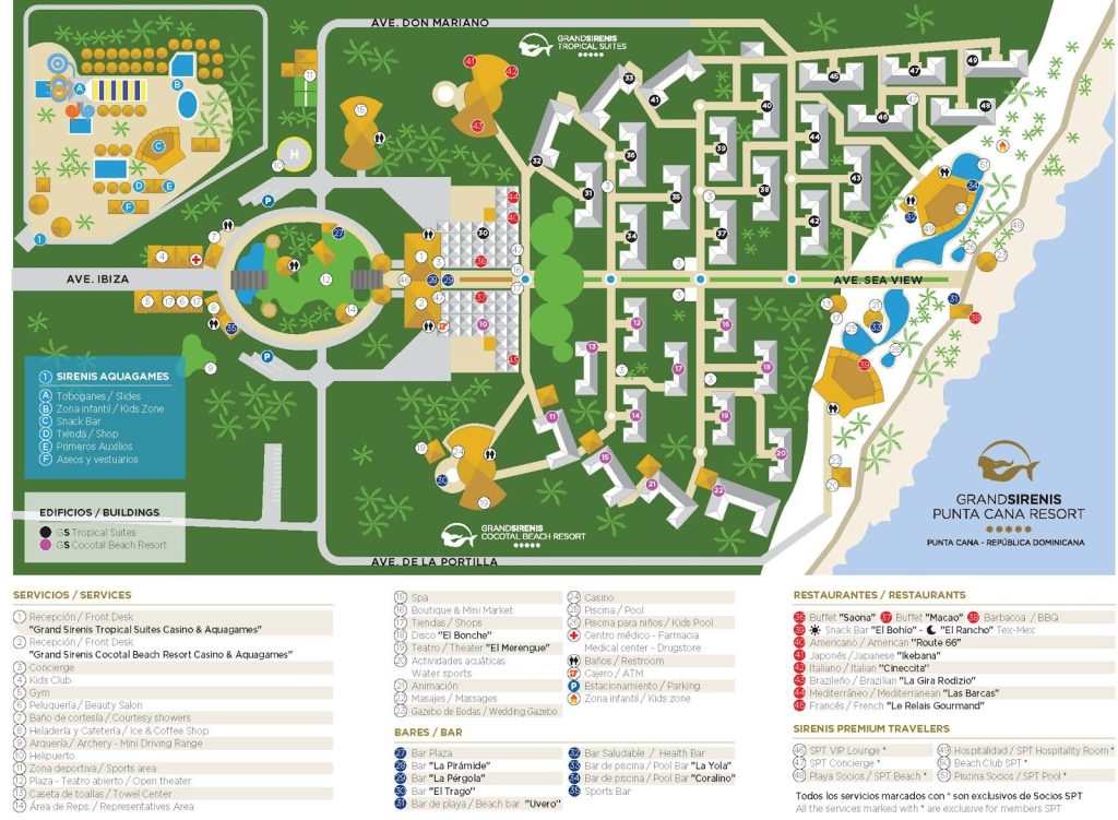 Grand Sirenis Punta Cana Resort map 1 Punta Cana - Grand Sirenis Punta Cana Resort - map