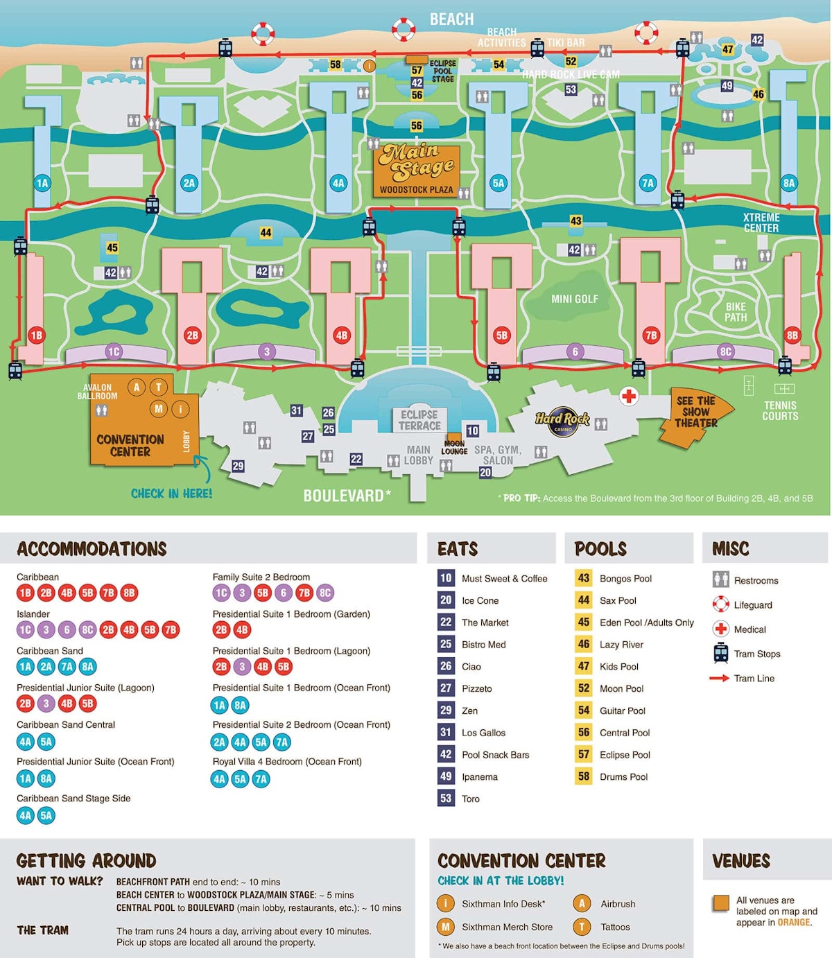 Hard Rock Hotel & Casino Punta Cana - Map Punta Cana - Hard Rock Hotel & Casino Punta Cana - Map