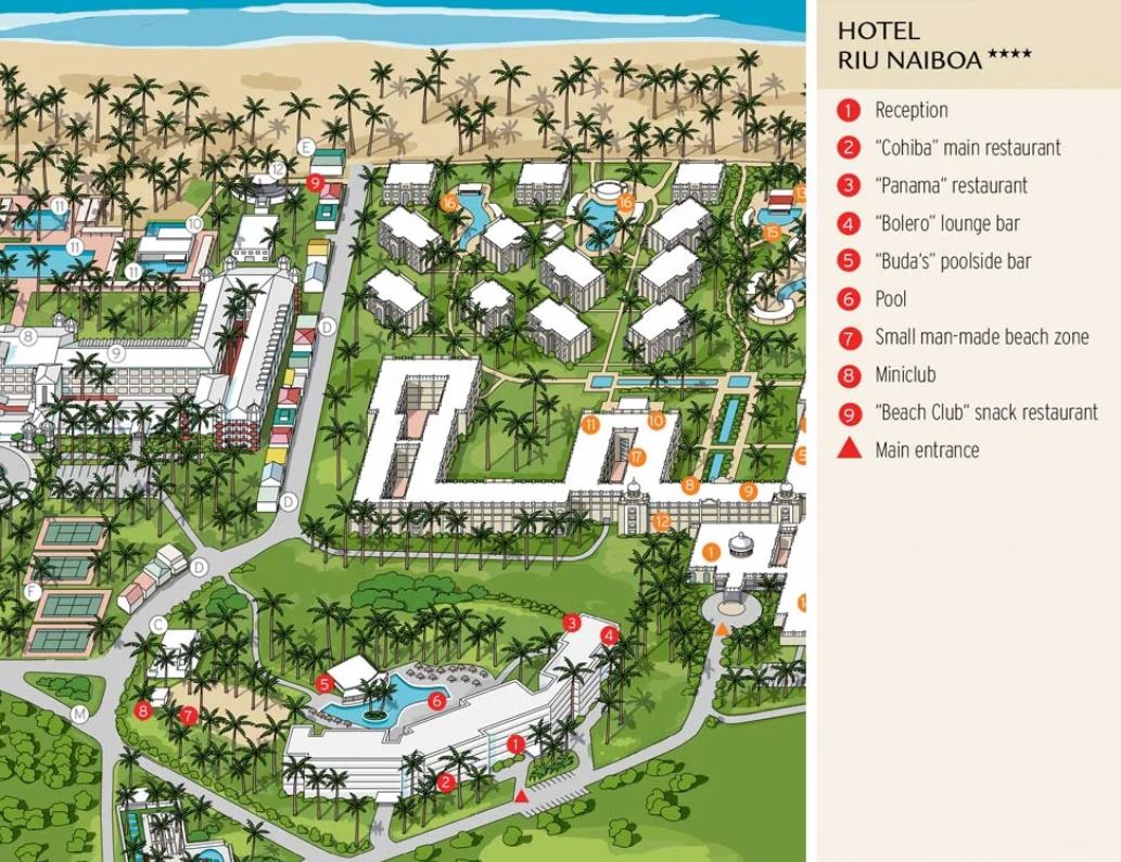 Riu Naiboa - map Punta Cana - Riu Naiboa - map