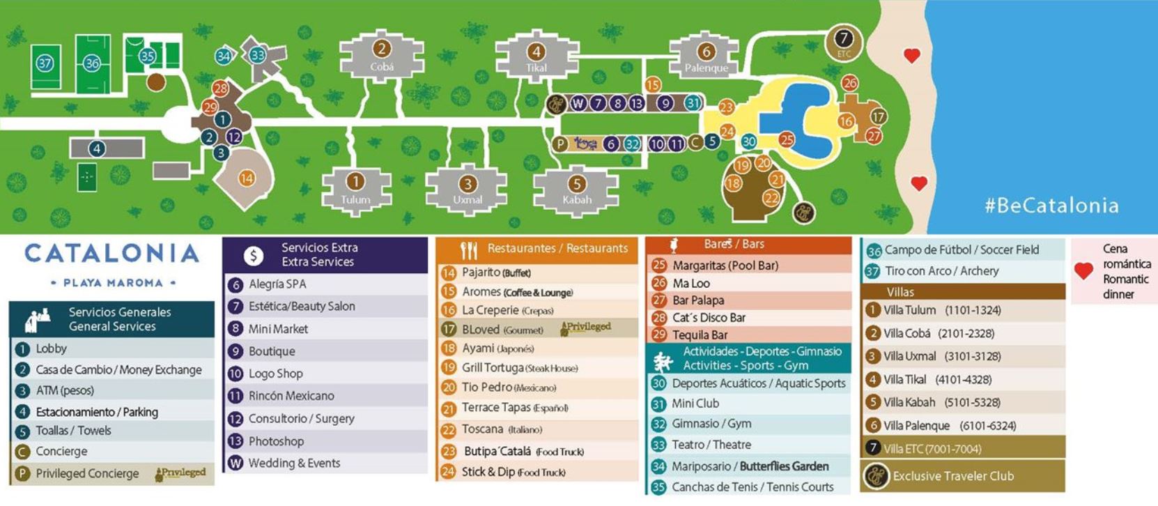 Catalonia Playa Maroma - map Riviera Maya - Catalonia Playa Maroma - map
