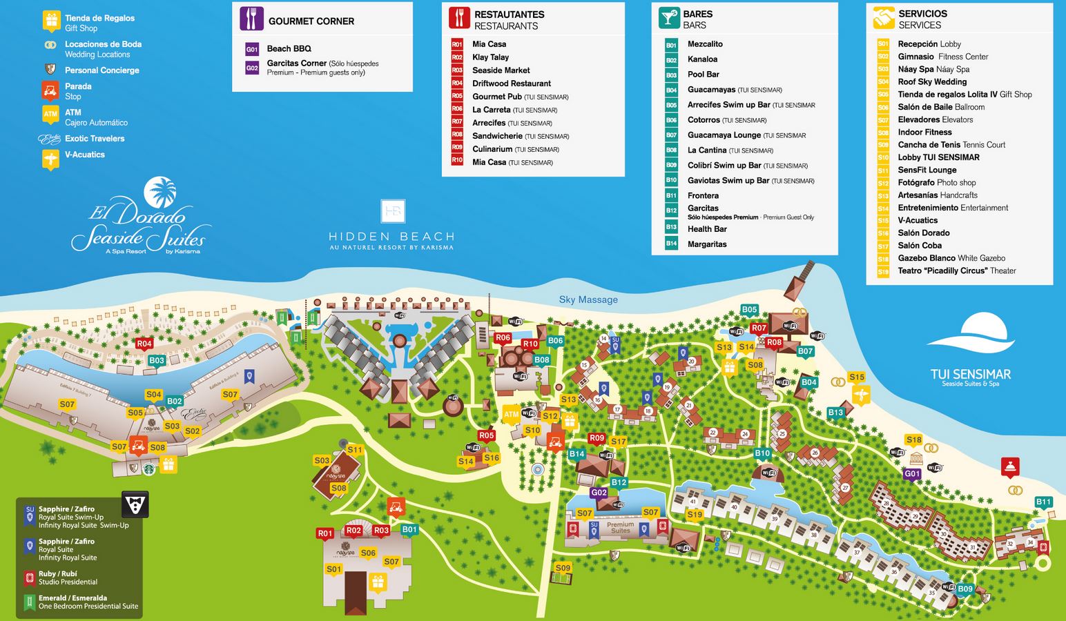 El Dorado Seaside Suites, By Karisma - map Riviera Maya - El Dorado Seaside Suites, By Karisma - map