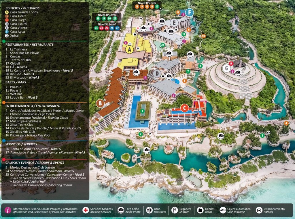 Riviera Maya - Hotel Xcaret Mexico - map