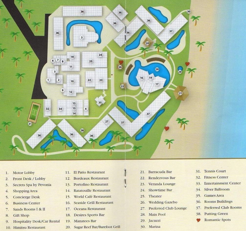 Hyatt Ziva Riviera Cancun - map Riviera Maya - Hyatt Ziva Riviera Cancun - map