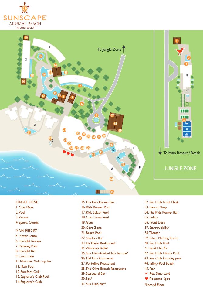 Sunscape Akumal Beach Resort & Spa - map Riviera Maya - Sunscape Akumal Beach Resort & Spa - map