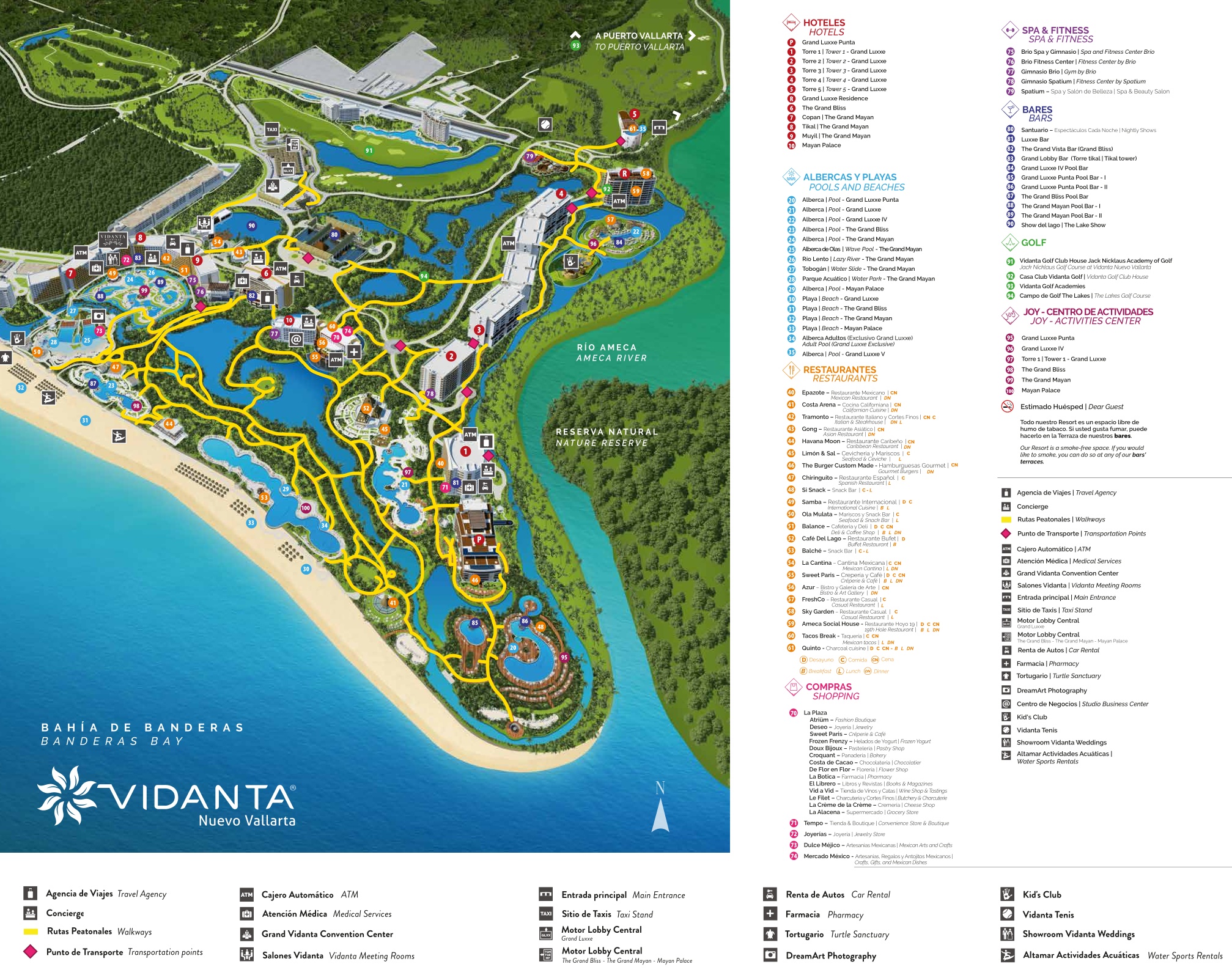 Mayan Palace at Vidanta Nuevo Vallarta - map Riviera Nayarit - Mayan Palace at Vidanta Nuevo Vallarta - map