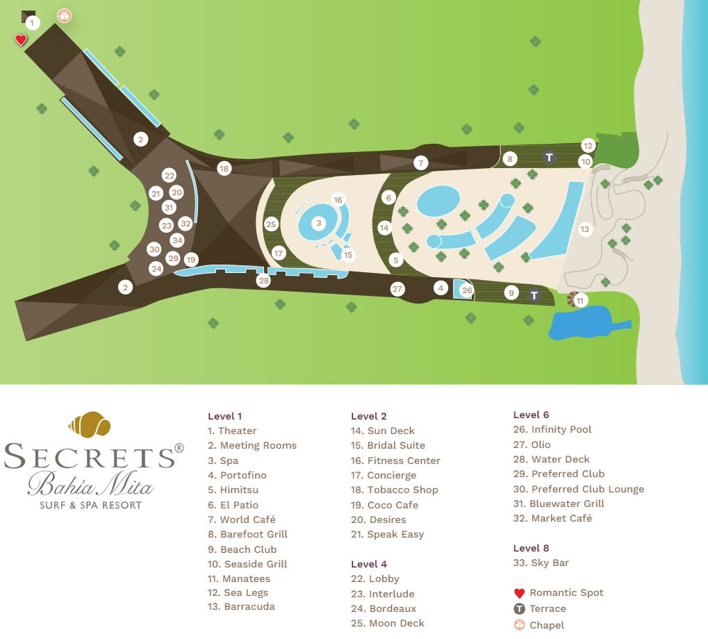 Secrets Bahia Mita Surf & Spa Resort - map Riviera Nayarit - Secrets Bahia Mita Surf & Spa Resort - map