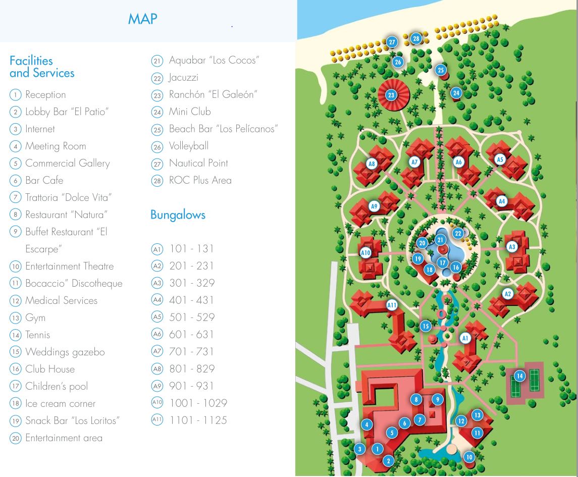 Roc Arenas Doradas - map Varadero - Roc Arenas Doradas - map