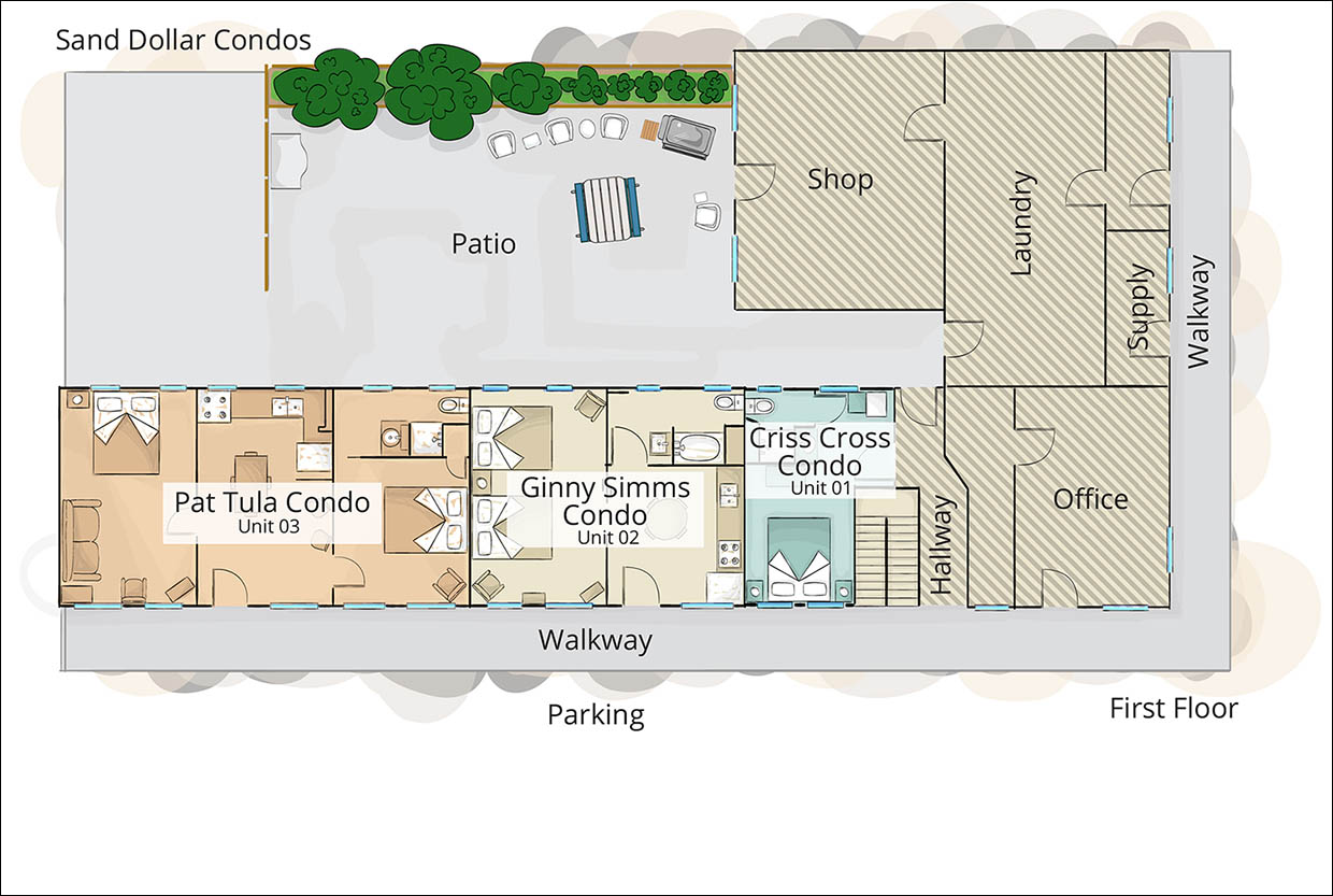 Sand Dollar Condominiums map 1 Bonaire - Sand Dollar Condominiums - map