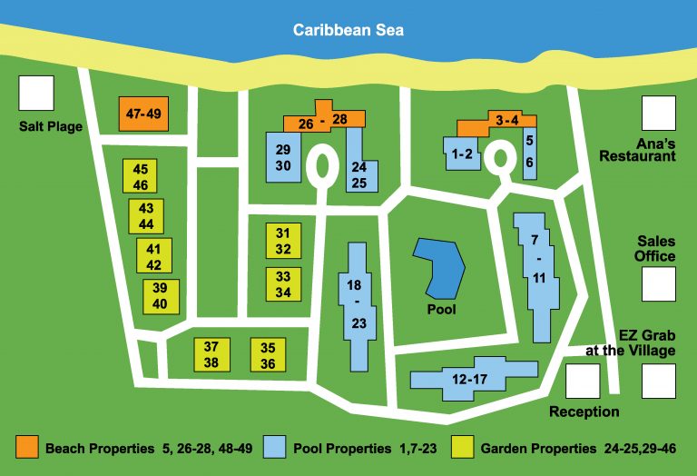 Antigua Village Condominium Beach Resort map 1 Antigua & Bermuda - Antigua Village Condominium Beach Resort - map