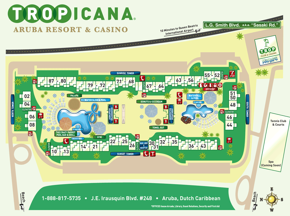 Eagle Aruba Resort & Casino map 1 Aruba - Eagle Aruba Resort & Casino - map