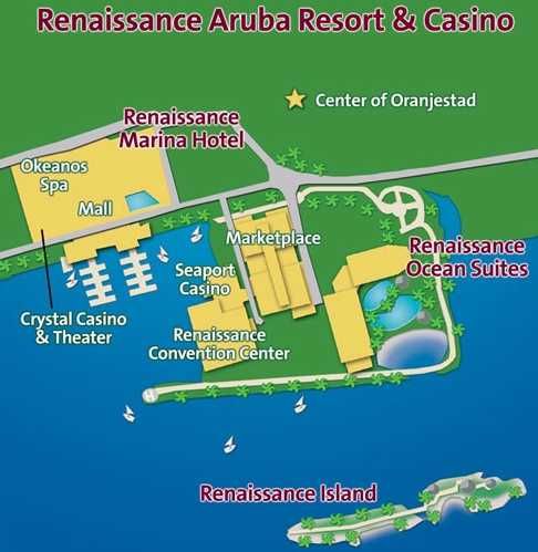 Renaissance Wind Creek Aruba Resort map 1 Aruba - Renaissance Wind Creek Aruba Resort - map