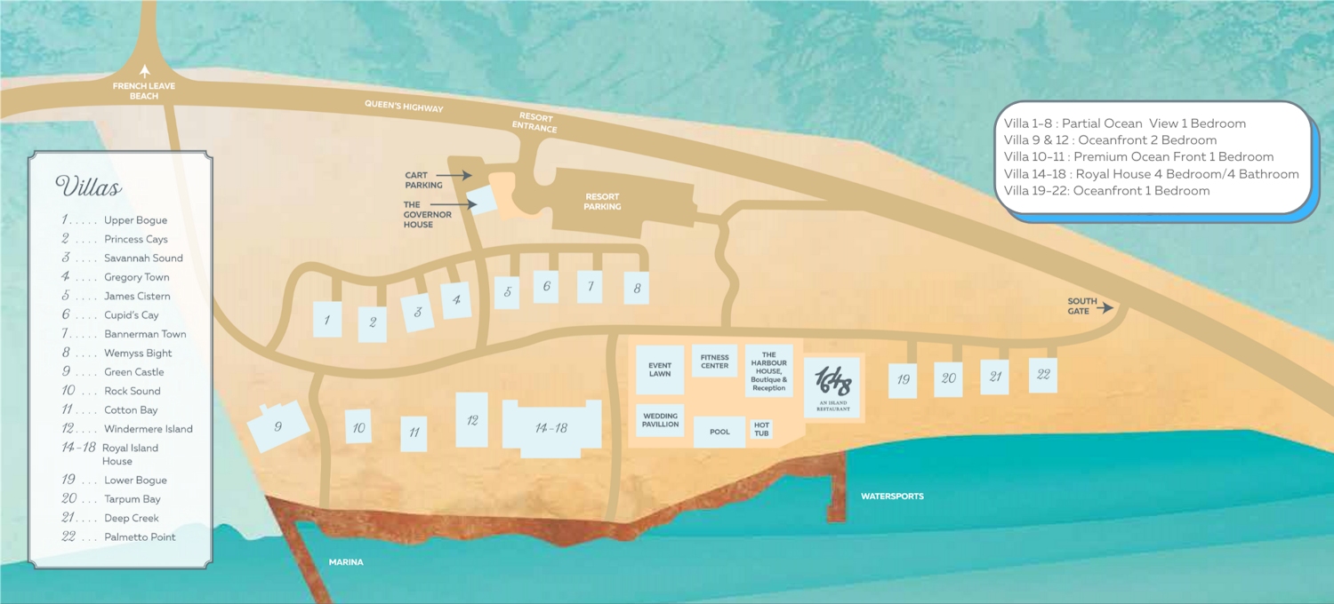French Leave Resort map 1 Bahamas - French Leave Resort - map