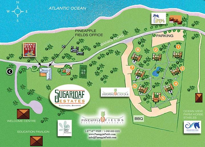 Pineapple Fields Resort map 1 Bahamas - Pineapple Fields Resort - map