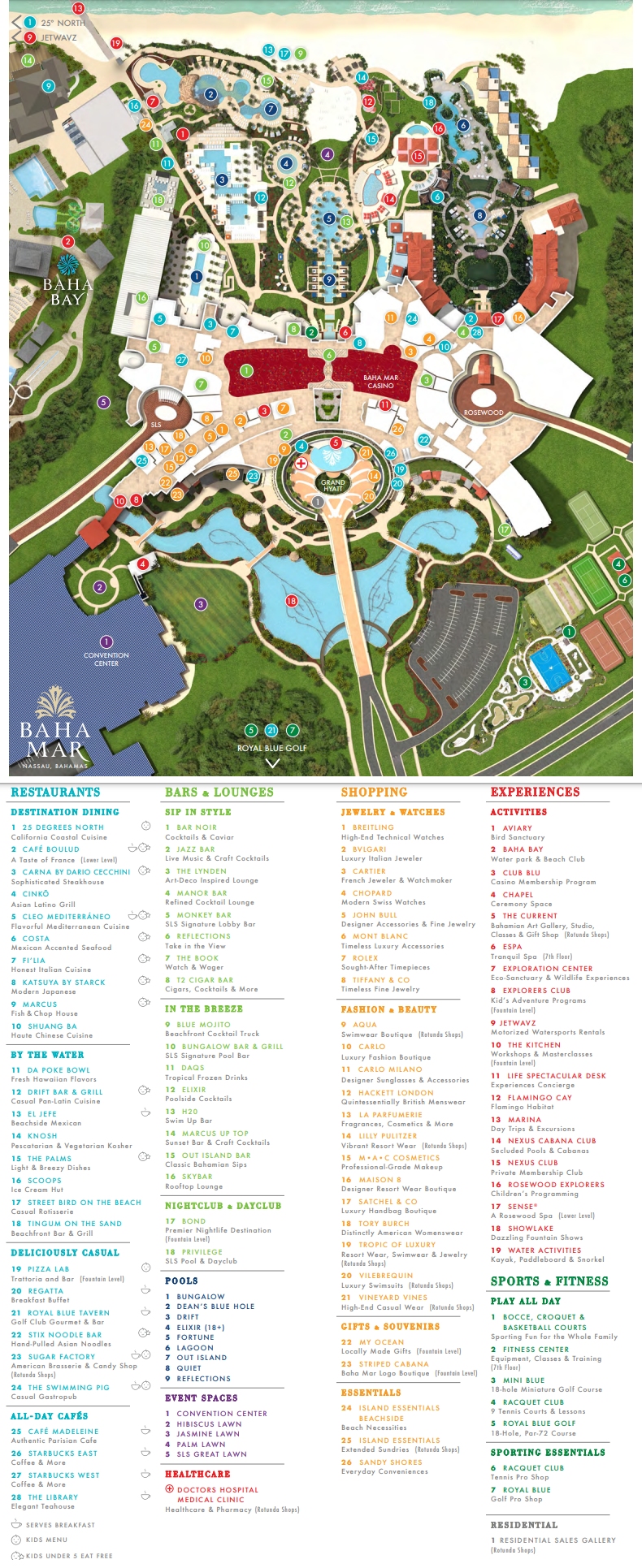 Rosewood Baha Mar map 1 Bahamas - Rosewood Baha Mar - map