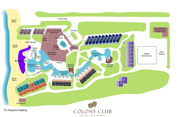 Colony Club map 1 Barbados - Colony Club - map