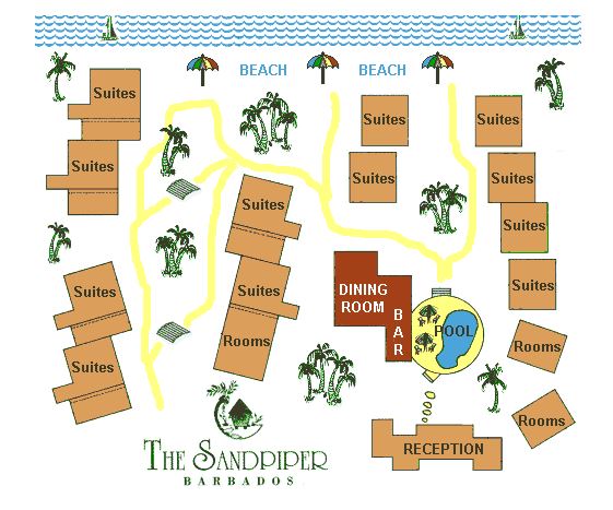 The Sandpiper map 1 Barbados - The Sandpiper - map