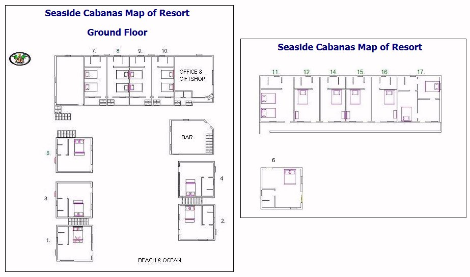 Seaside Cabanas Caye Caulker map 1 Belize - Seaside Cabanas Caye Caulker - map