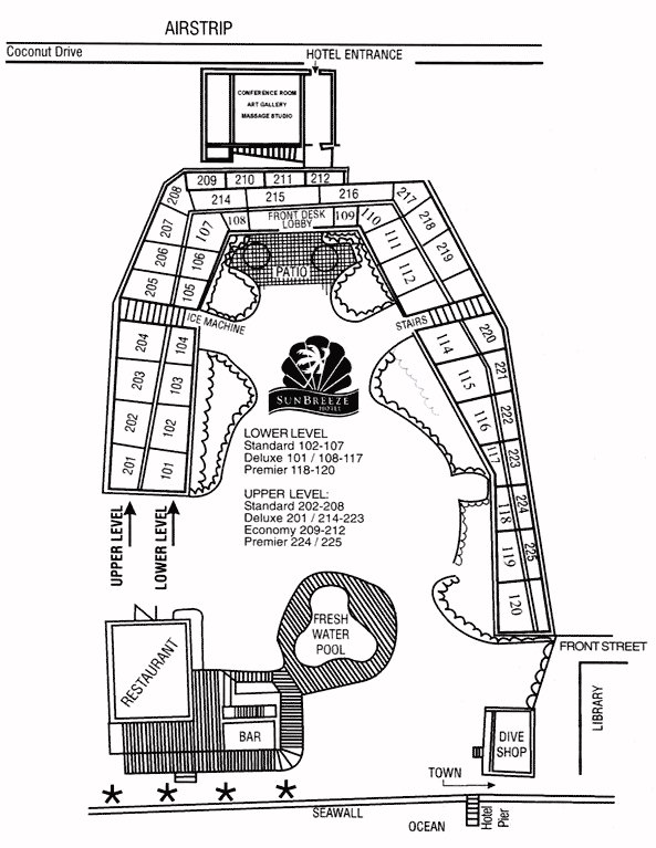 Sunbreeze Hotel map 1 Belize - Sunbreeze Hotel - map