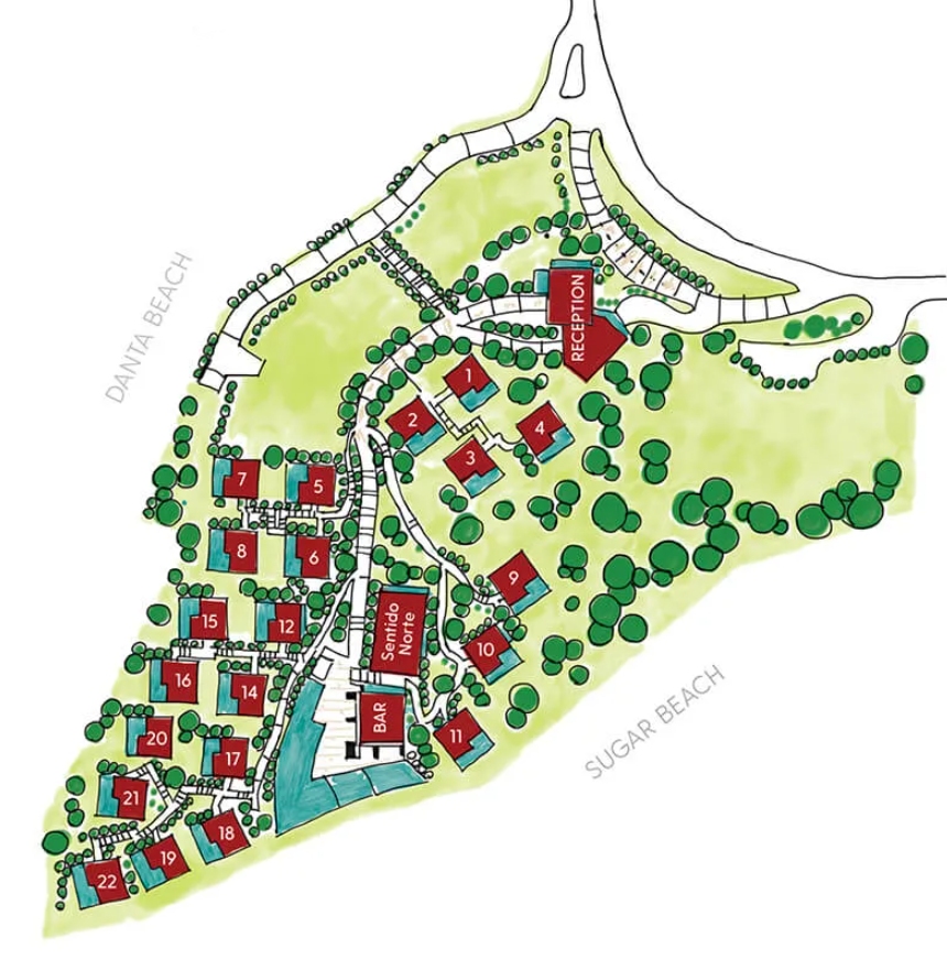 Casa Chameleon map 1 Costa Rica - Casa Chameleon - map