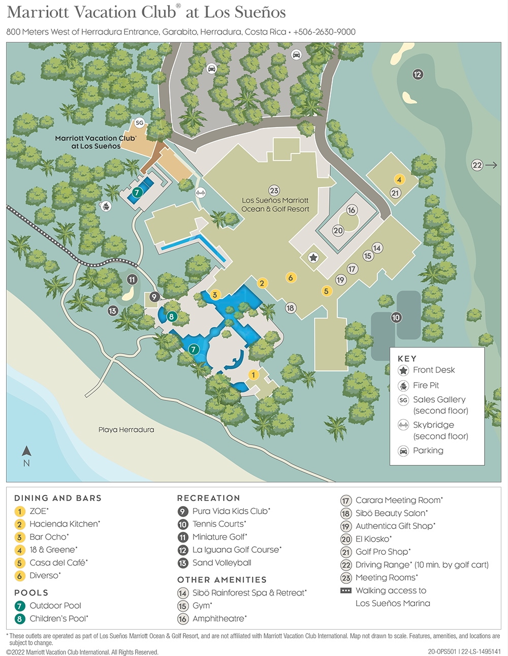 Los Sueños Marriott Ocean & Golf Resort map 1 Costa Rica - Los Suenos Marriott Ocean & Golf Resort - map