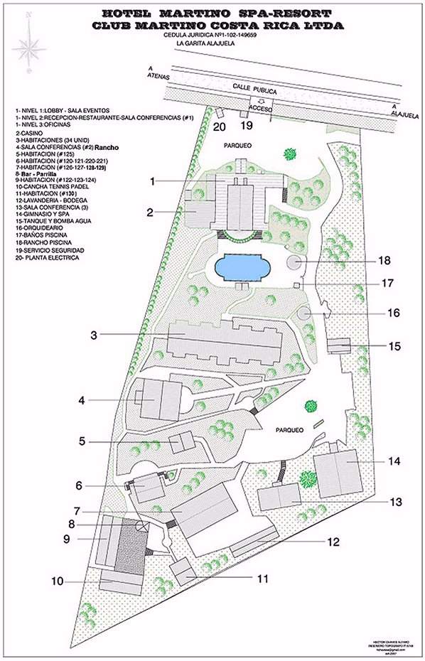 Resort Martino Boutique Hotel & Spa map 1 Costa Rica - Resort Martino Boutique Hotel & Spa - map
